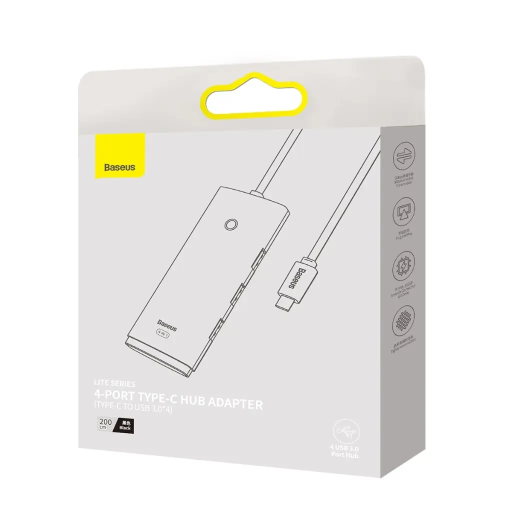 Baseus HUB 4 en 1 USB 3.0 Cable 2 metro (3).webp