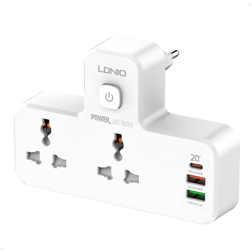 Extension 2 Puertos LDNIO Extension Socket Power Strip 